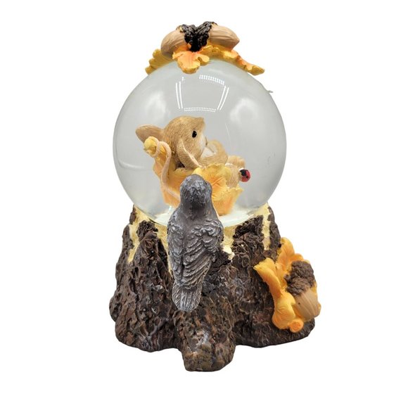 Charming Tails Snow Globe Enjoy The Changes Mice Bird Acorns Fall Autumn - Picture 5 of 14
